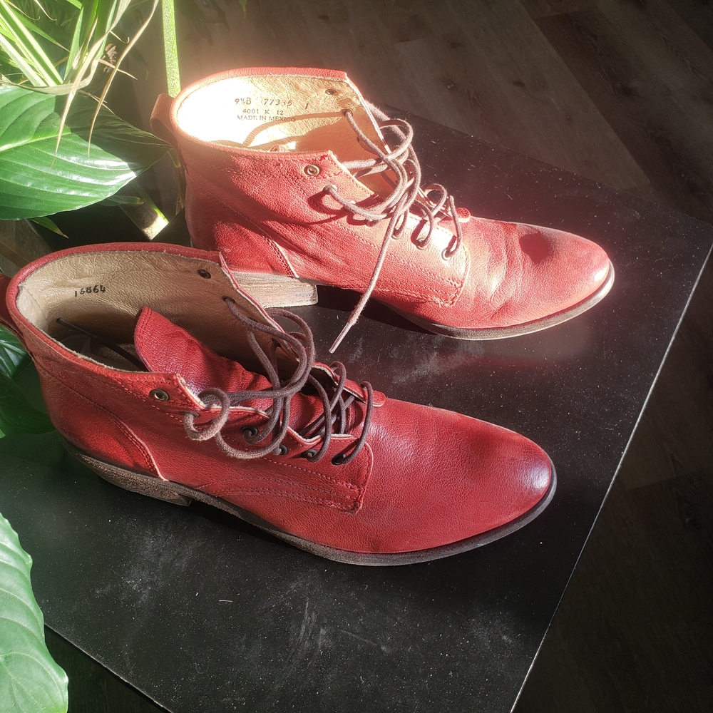 Frye Red Leather Boots